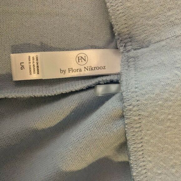 Flora Nikrooz blue tuxedo stripe lace jogger pants anthropologie size la… - Picture 2 of 4